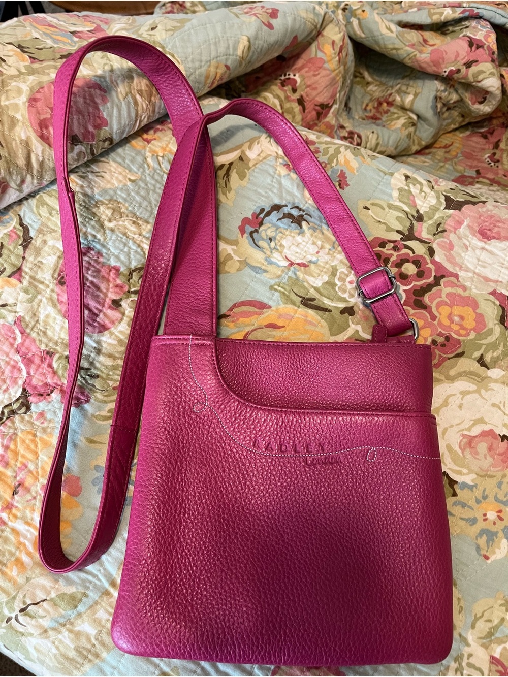Radley Pink Leather Crossbody Bag